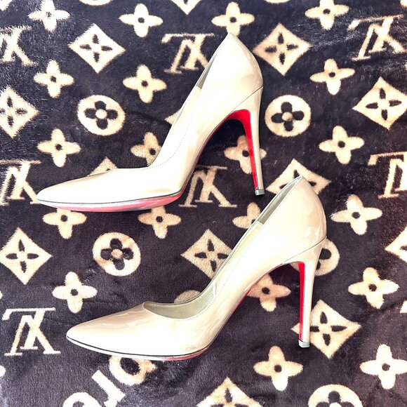 CHRISTIAN LOUBOUTIN 100 MM NUDE HEELS 39 1/2 - Picture 3 of 7